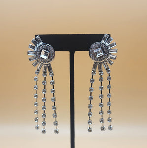 Starlight Cascade Crystal Drop Earrings