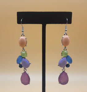Candy Pop Multi-Gem Dangle Earrings