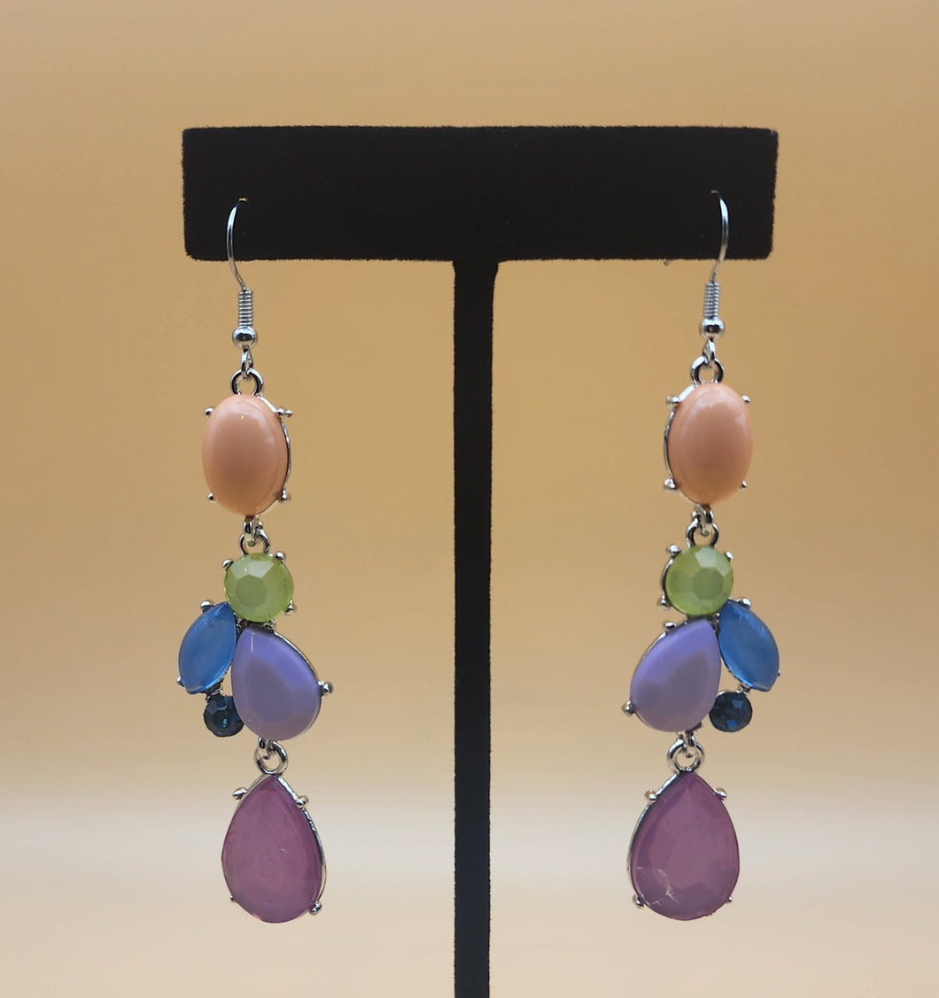 Candy Pop Multi-Gem Dangle Earrings