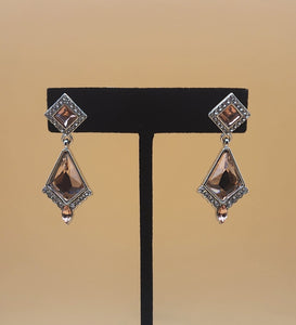 Luxe Prism Champagne Drop Earrings