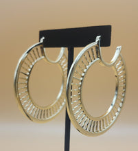 Load image into Gallery viewer, Gold Radiance Open-Hoop Earrings
