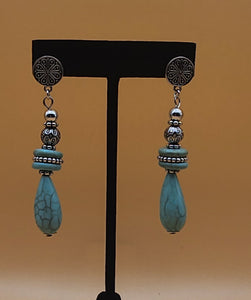 Boho Bloom Turquoise Drop Earrings