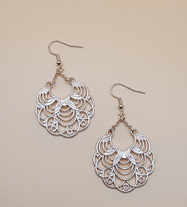 Gold Filigree Teardrop Earrings