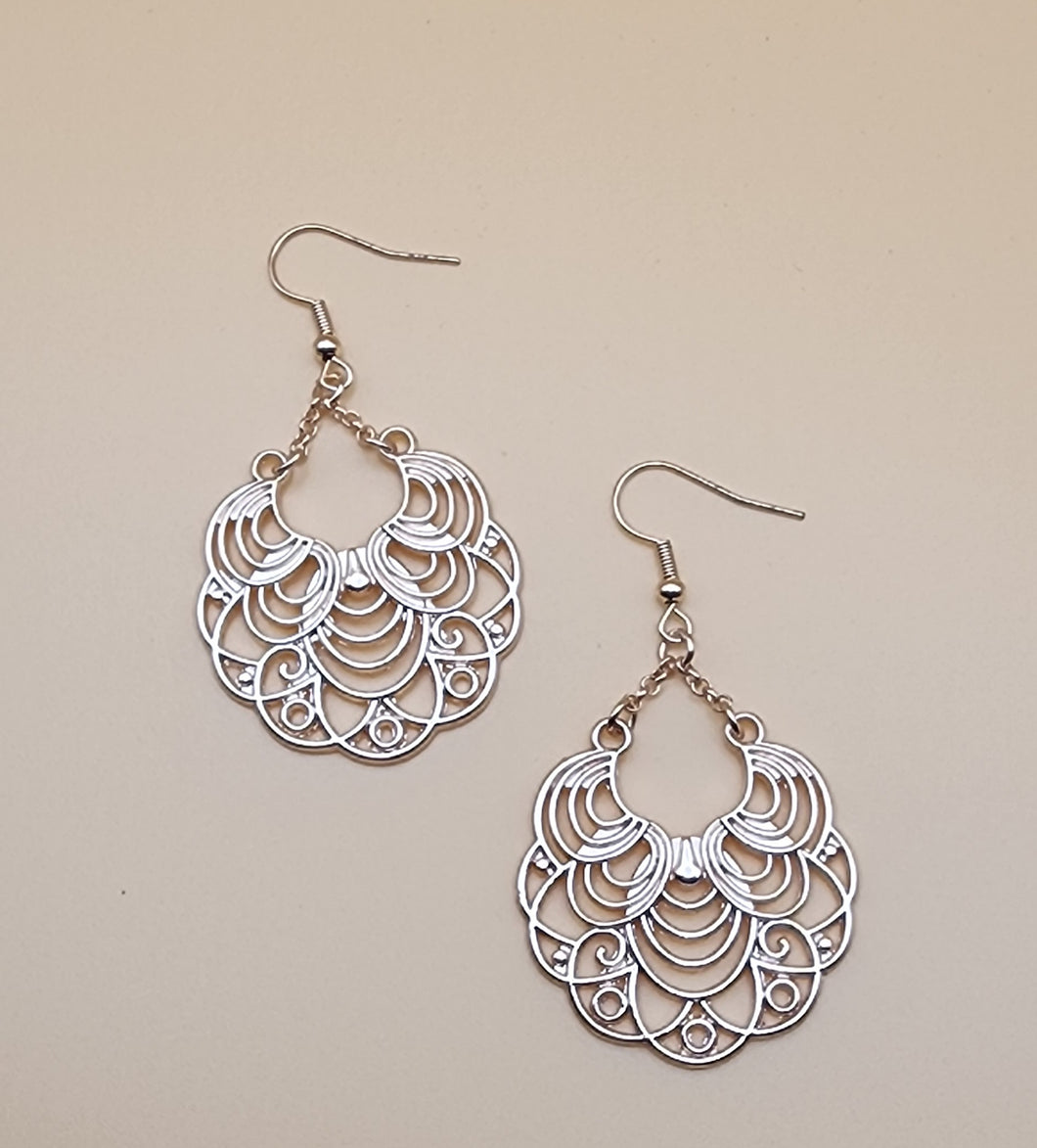 Gold Filigree Teardrop Earrings