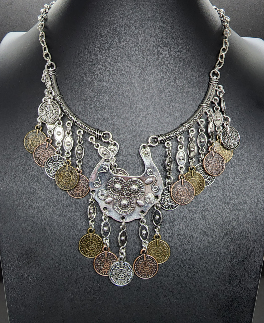 Multi-Metal Coin Necklace
