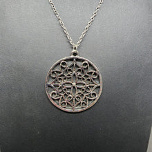 Load image into Gallery viewer, Silver Mandala Necklace
