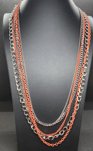 Industrial Vibrance - Orange Necklace